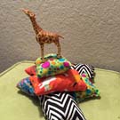 picture of giraffe on bean bags